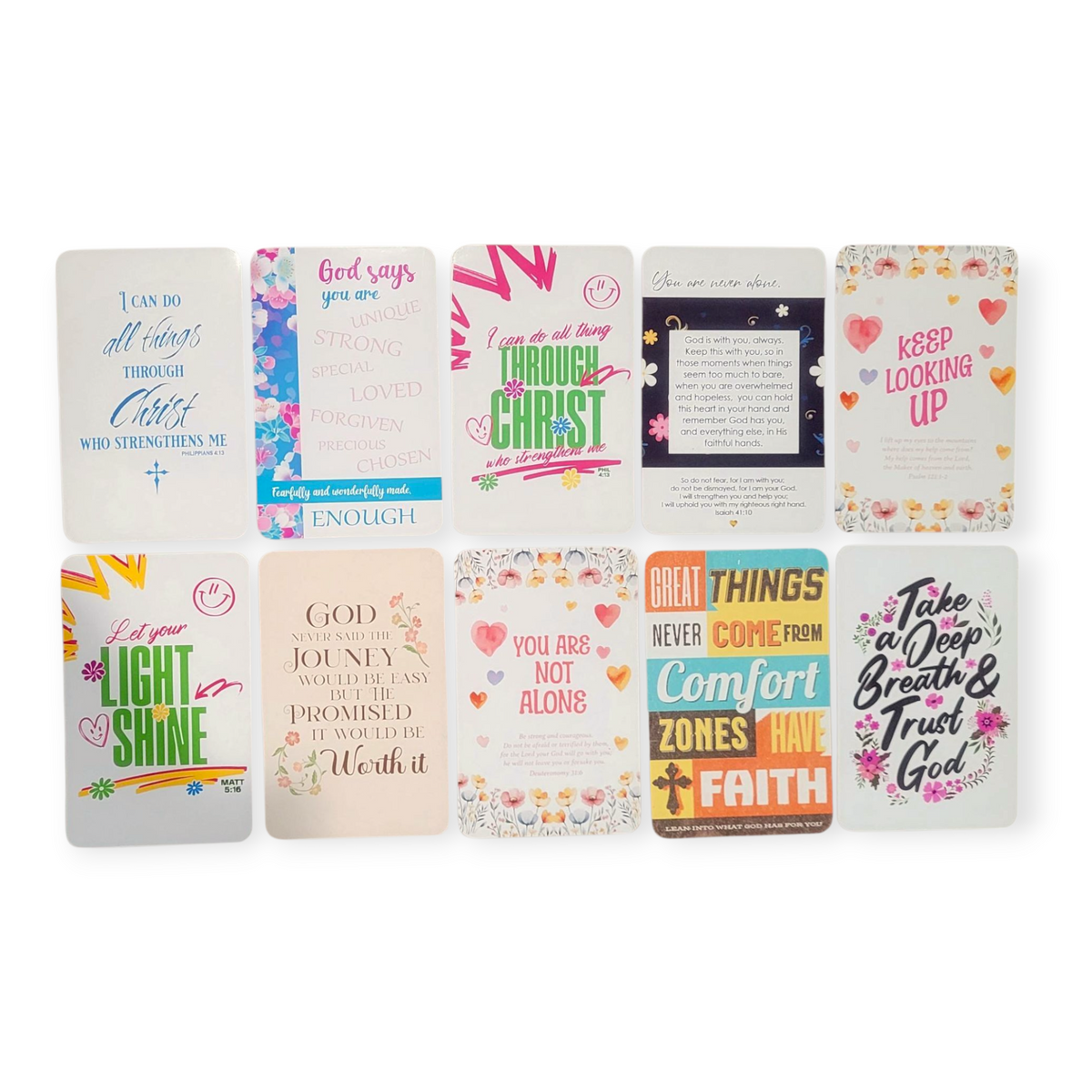 Christian Encouragement Cards - 10 cards